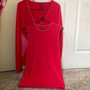Cashmere Cardigans and sleeveless Sweater set size Medium